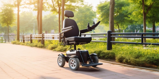 A wheelchair with a wheel chair on it