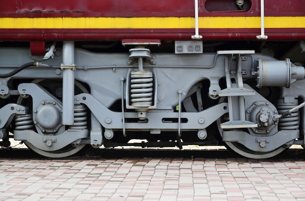 ロシアの現代機関車の車輪