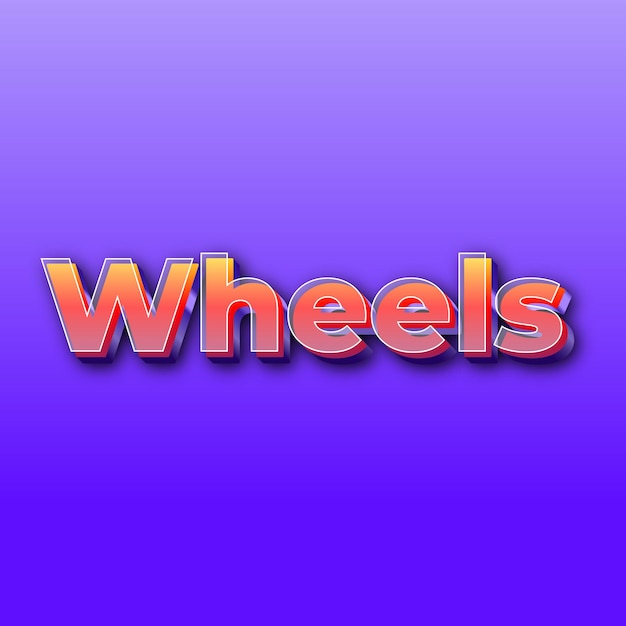 WheelsText effect JPG gradient purple background card photo