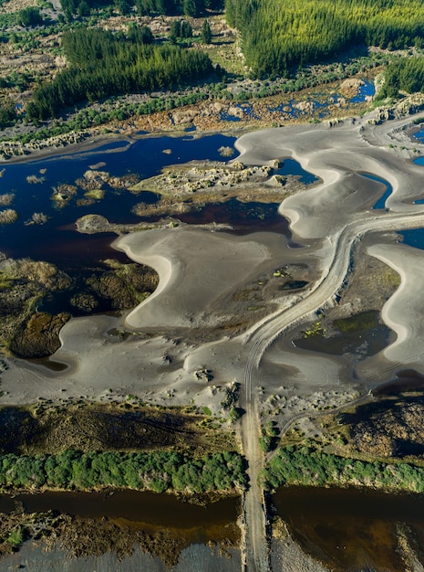 Whetland nea ocean in zevende regio Maule in Chili