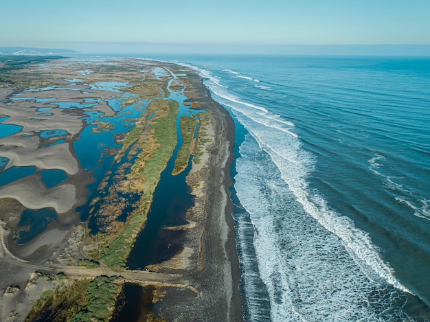 Whetland nea ocean in seventh region Maule in Chile