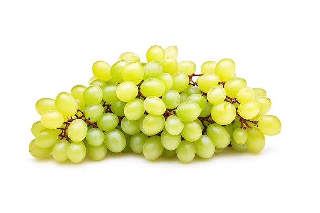 Whiite grapes dry bunch isolated on white background generative ai