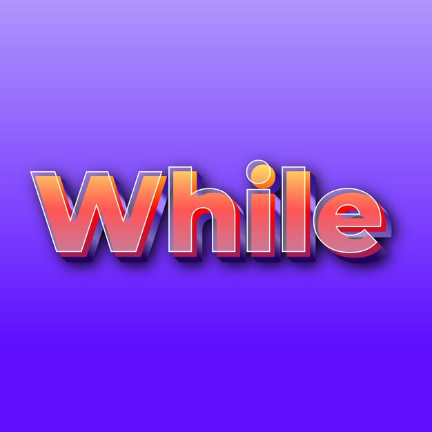 WhileText effect JPG gradient purple background card photo