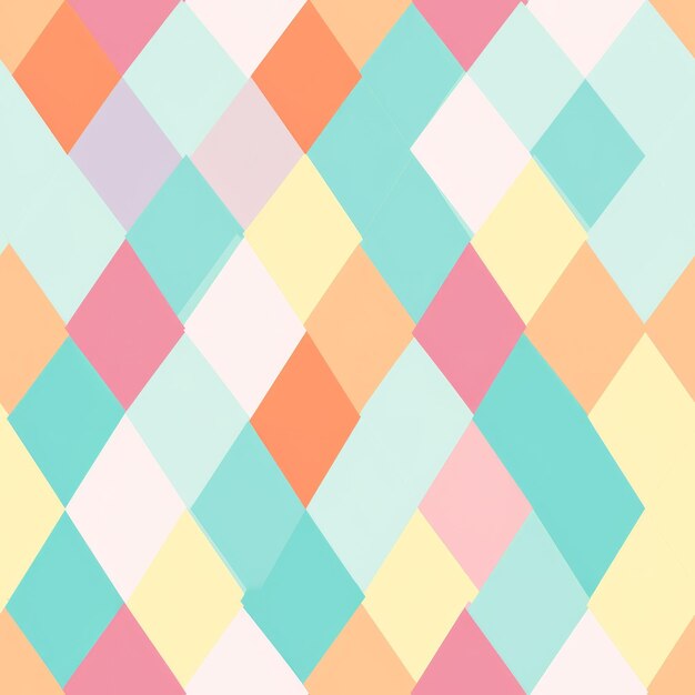 Whimsical Argyle Pattern In Pastel Colors