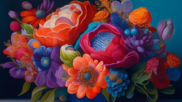 Причудливый набор цветов в акварельном стиле, деликатно нарисованный на текстурированном фоне ai