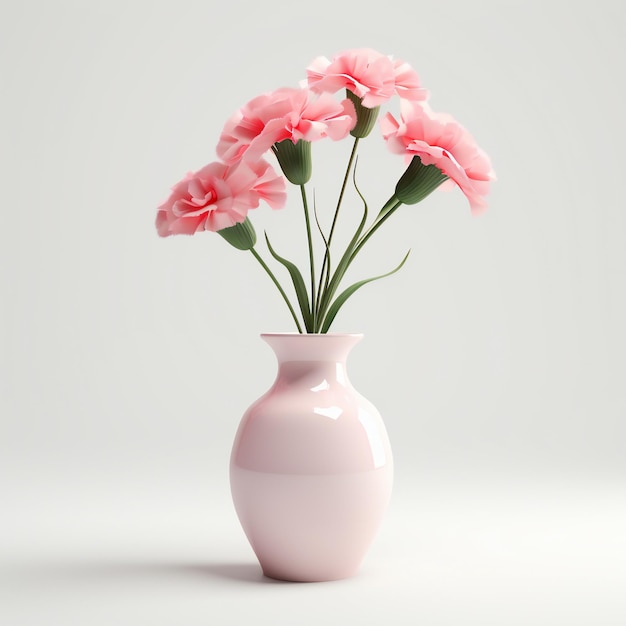 Whimsical Bloom Pink Carnation in Vase