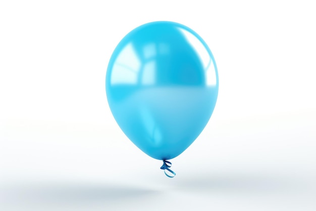 Foto fantastico palloncino blu che balla nel cielo su uno sfondo trasparente png
