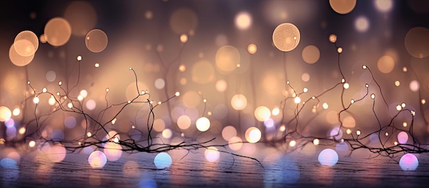 Whimsical bokeh wonderland abstract background with dazzling display of glitter lights