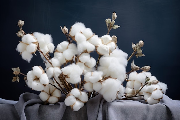 Photo whimsical bouquet of cotton generate ai