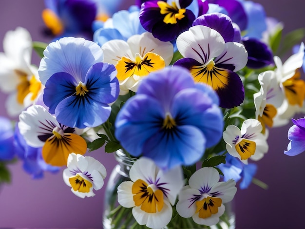 Whimsical Bouquet Pansies