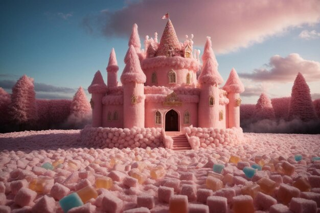 A whimsical candy castle