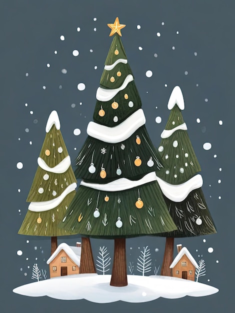 Whimsical Christmas Trees Wonderland