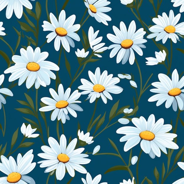 Photo whimsical daisy meadows seamless artistry