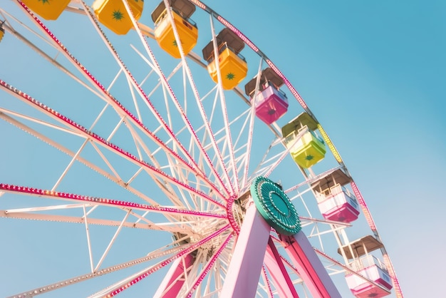 Whimsical Ferris Wheel in Pastel Paradise