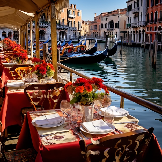 Whimsical Floating Restaurant in Venice Italy