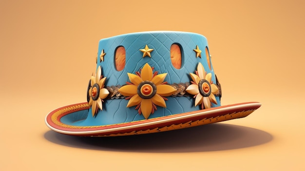 A whimsical illustration of a traditional Bavarian hat