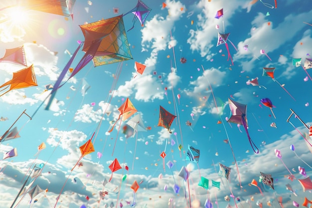 Whimsical kite festivals filling the sky with colo