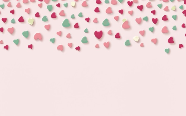 Whimsical Love Rain Pastel Confetti Background