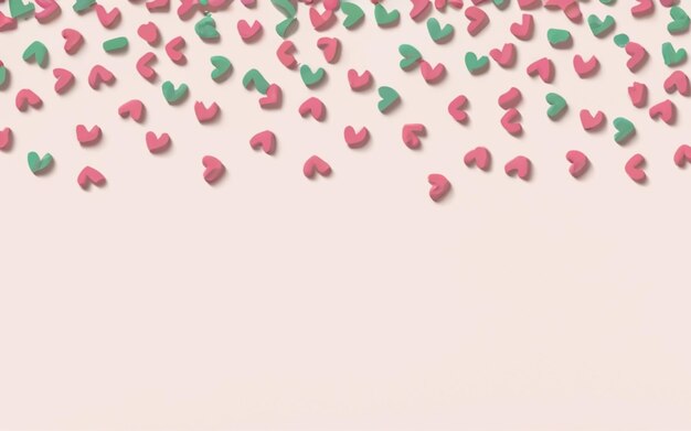 Whimsical Love Rain Pastel Confetti Background