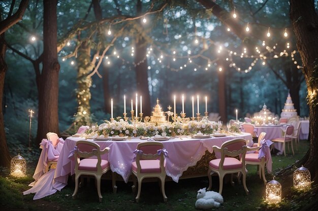 A whimsical and magical birthday party in a fairy tale forest