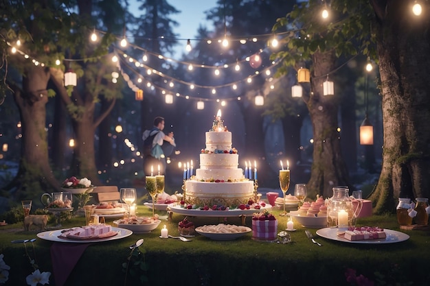 A whimsical and magical birthday party in a fairy tale forest