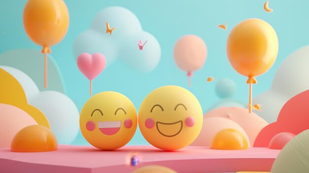 A whimsical and playful 3D animation illustrating the importance of laughter and joy AI generated illustration