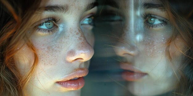 Whimsical Portrait of a Freckled Beauty