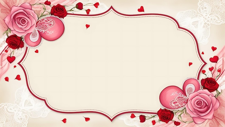 Photo whimsical romantic valentines day background with blank space for custom messages