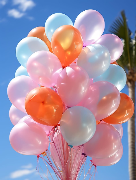 Whimsical Sacred Cross Made of Colorful Balloons and Accente Cross Palm Sunday Photo Christian Art