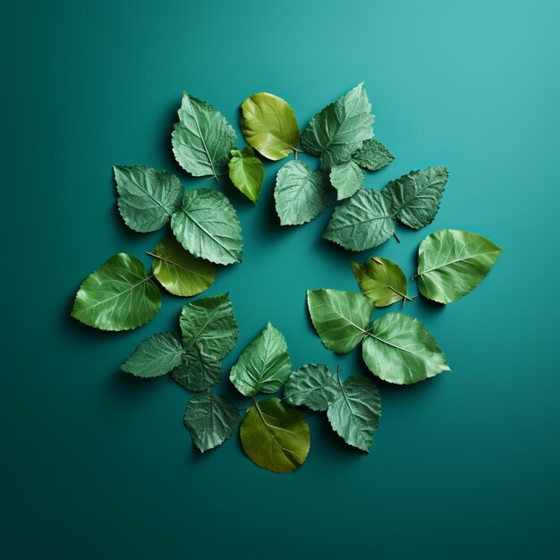 Whimsical Sculpturebased Photography Green Leaves Arranged In A Circle