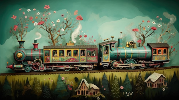 Whimsical Train Journey