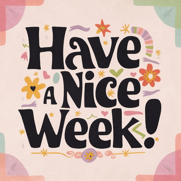 whimsical week playful typography with retro charm