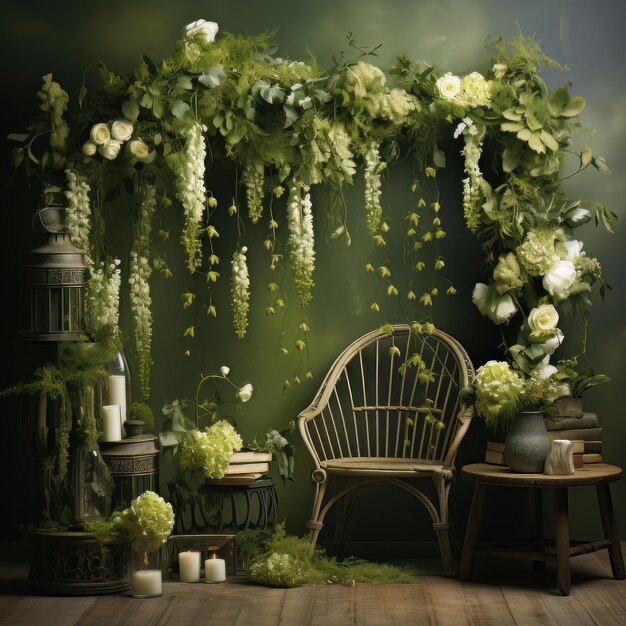 Whimsical Willow Wonders Spring background Photo