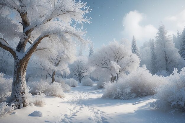 Photo whimsical winter wonderland studio frosty magic unleashed