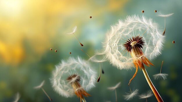 Whimsical Wishes Dandelions in Stylized Art