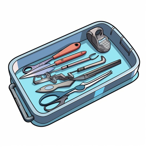 Whimsical Wonderland Playful Surgical Instrument Tray with Cartoon Charm