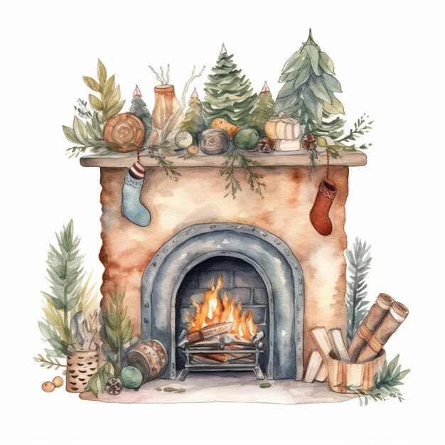 Whimsical Woodland Wonders A Festive Assortment of HandDrawn Christmas and Winter Watercolor Art