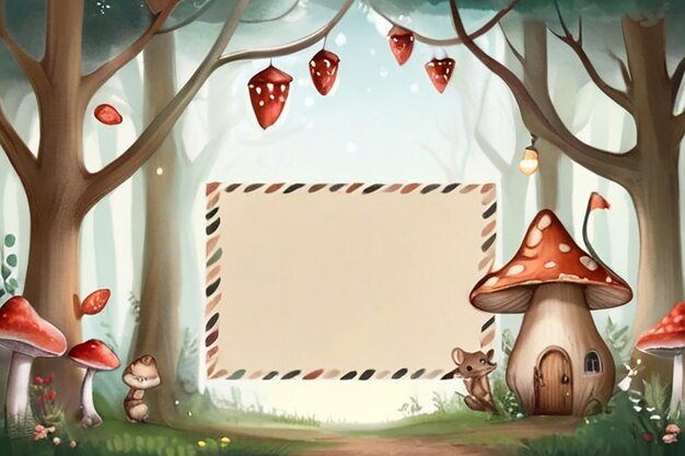 Photo whimsical woodland