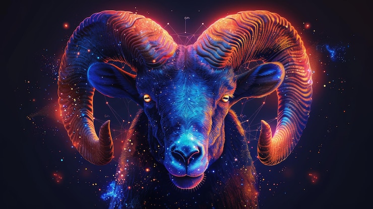 Photo whimsical zodiac card with aries symbol for astrology enthusiasts generative ai