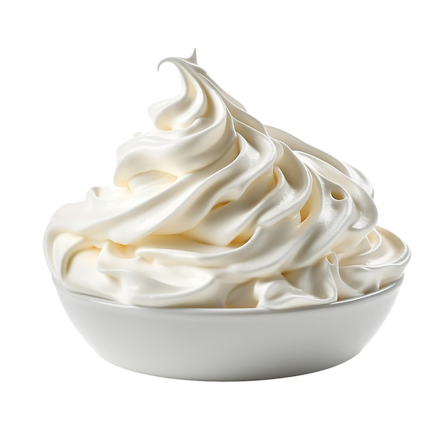 Whipped cream geïsoleerd op een lege achtergrond