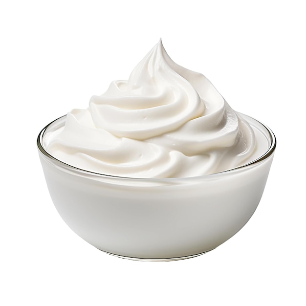 Whipped cream isolated on empty background