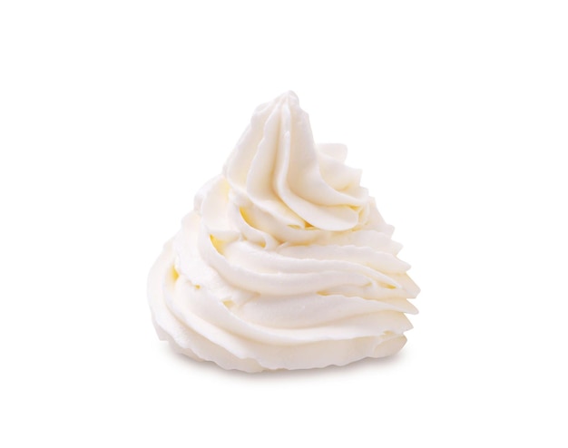 whipped cream with clipping path