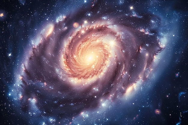 Whirling Cosmic Spiral Abstract Galaxy Background