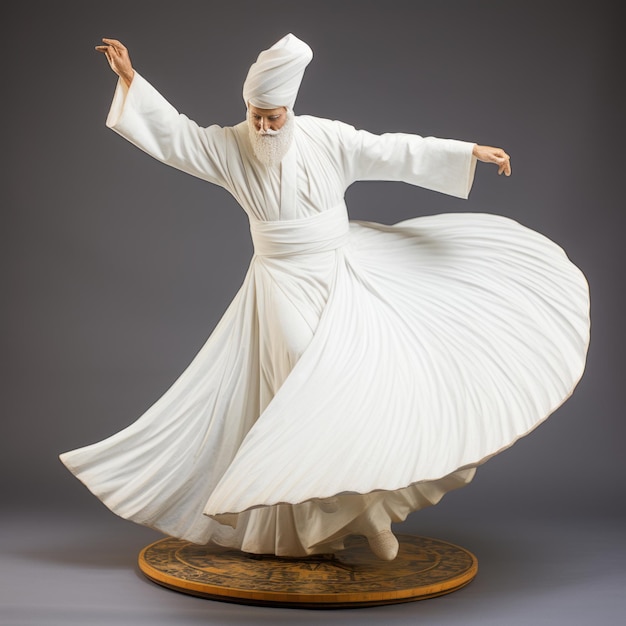 Photo the whirling dervish a byzantine tribute to arabicfarsi calligraphy