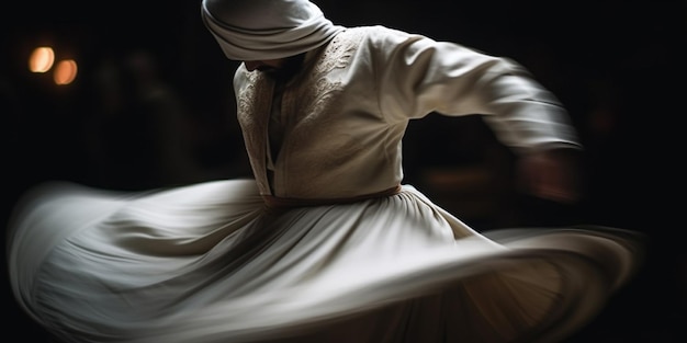 Photo whirling dervish close up