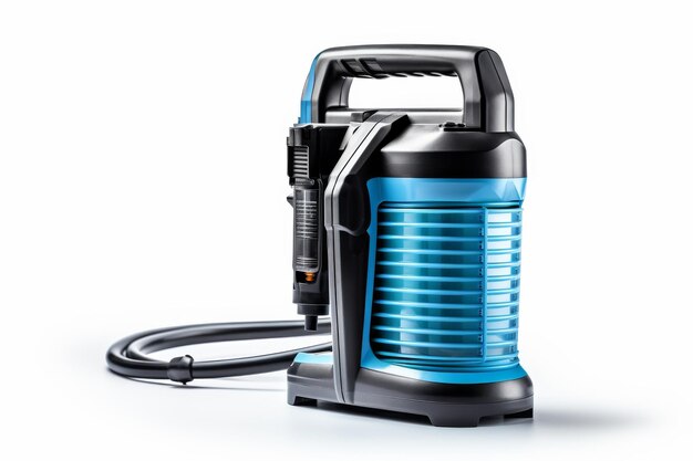 Whirling Twilight Blue and Black Vacuum Cleaner On a White or Clear Surface PNG Transparent Background