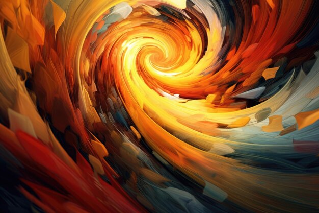 Whirlwind of abstract lines and curves on a vibrant background creating a sense of movement