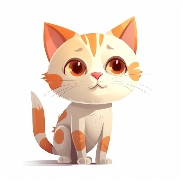 Whiskers the Cat A Cute and Funny Character Illustration Generative AI