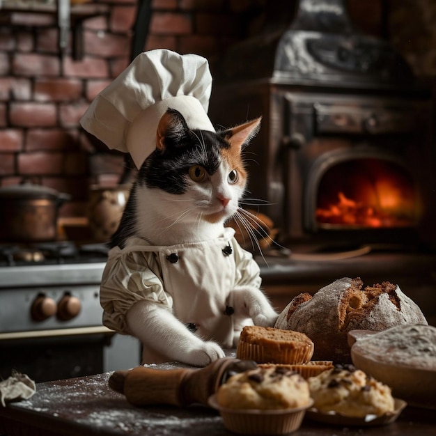猫のパン屋の物語の料理の調和
