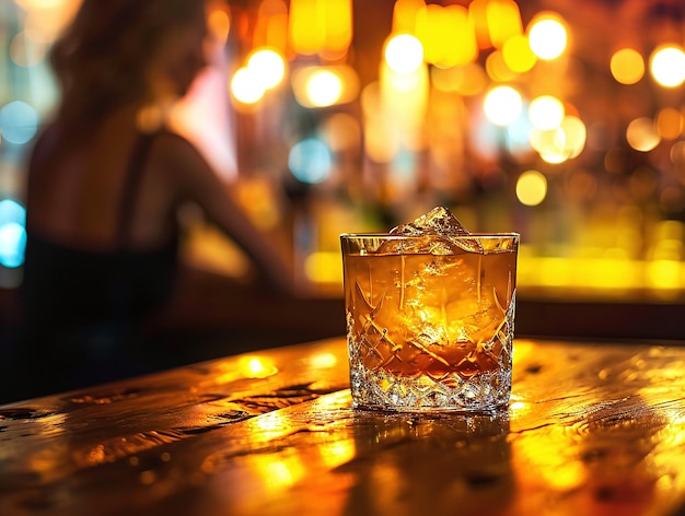 Whiskey op de rotsen bij Ambient Lit Bar